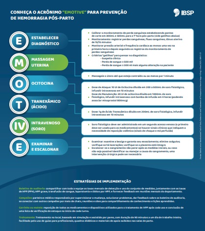 Infográfico de Prevenção de Hemorragia Pós Parto